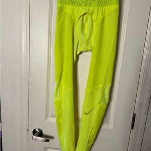 Nike Men's Bright Yellow Compression Tights